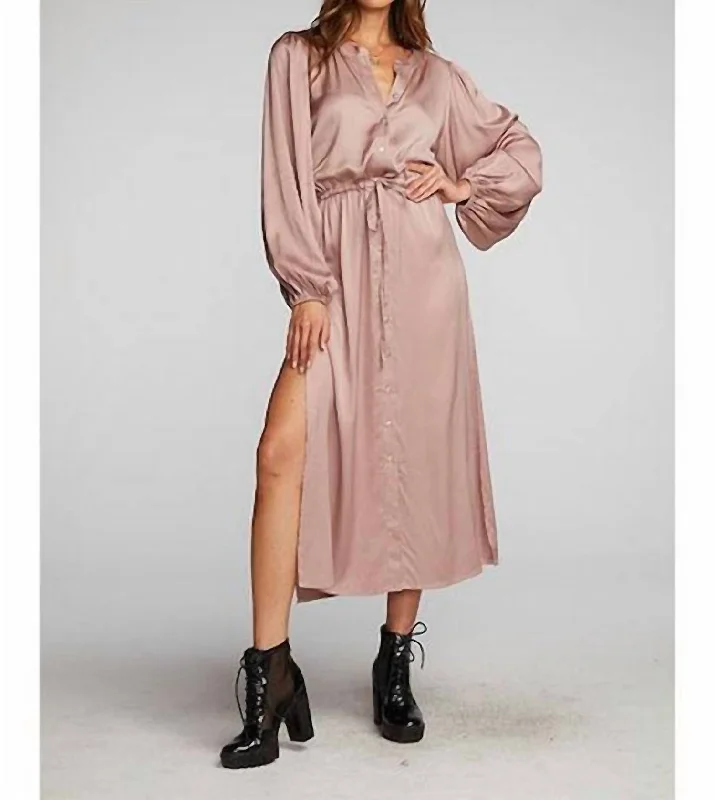 Forward Trendsetter Save on Classic Elegant Styles Cabrillo Midi Dress In Mauve