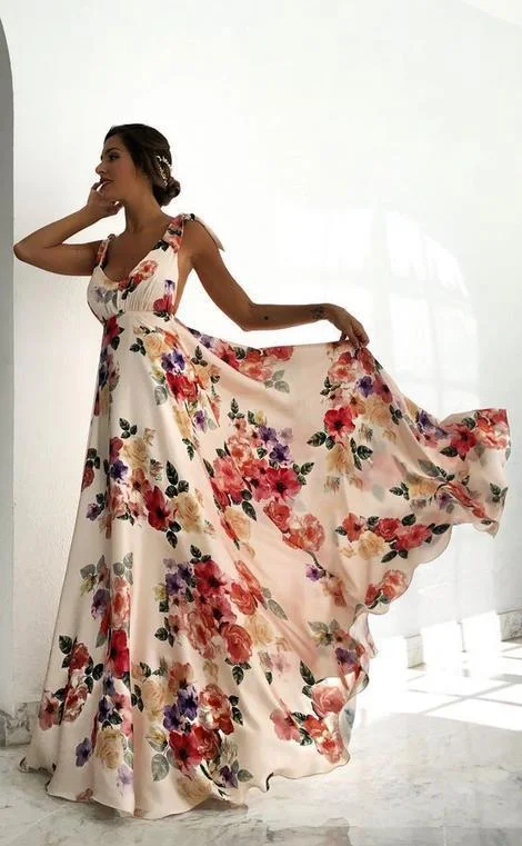 Casual Chic Deals Minimalist Elegant Floral Prom Dresses Evening Dresses  cg18815