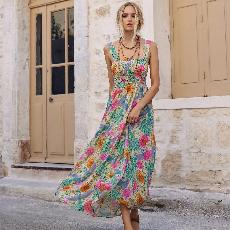 Limited Time Offer Great Deals on Ethnic Cultural Wear Bohème Strappy Maxi Dress