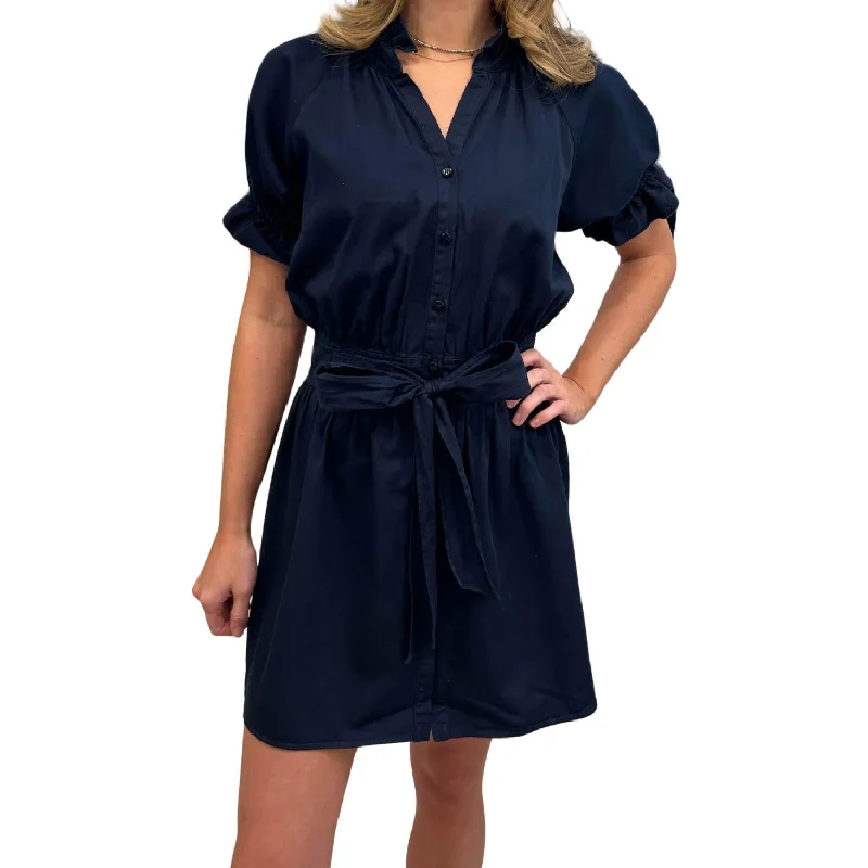 Urban Style Promotions Romantic Flair Viva Mini Dress In Navy