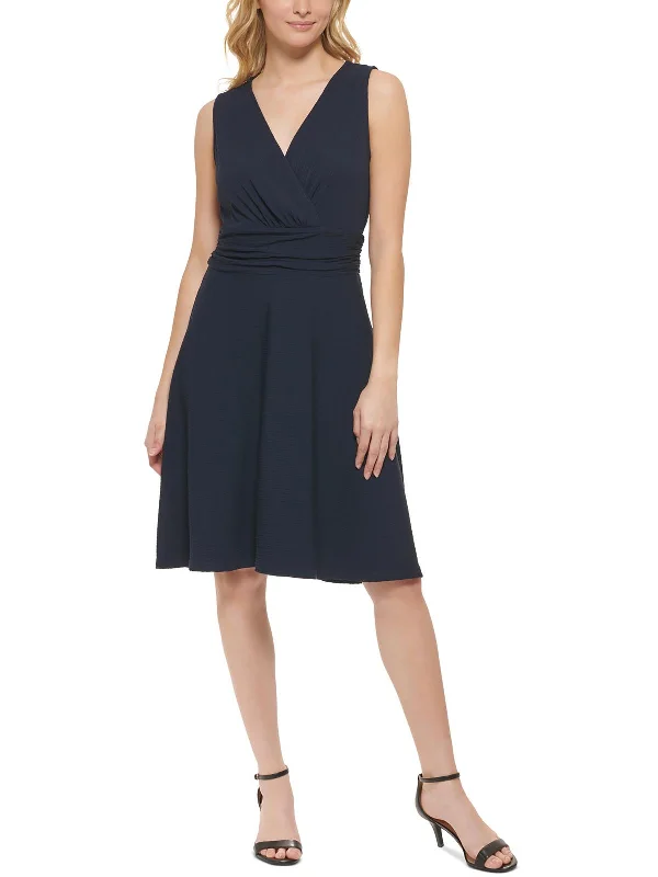 Fresh Styles, Fresh Deals Soft Textures Womens Surplice Knee Midi Dress