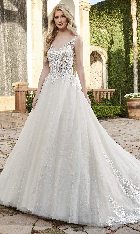 Bold Style Discounts Elegant Ensemble Rachel Allan - M794 Glittered Tulle A Line Wedding Gown