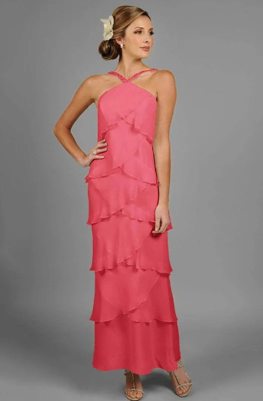 Enjoy Discount Summer Fashion Alexander by Daymor - 3451 Tiered Sleeveless Evening Dress