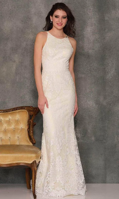 Contemporary Casual Deals Luxury Comfort Dave & Johnny Bridal A10331 - Jewel Neck Bridal Gown