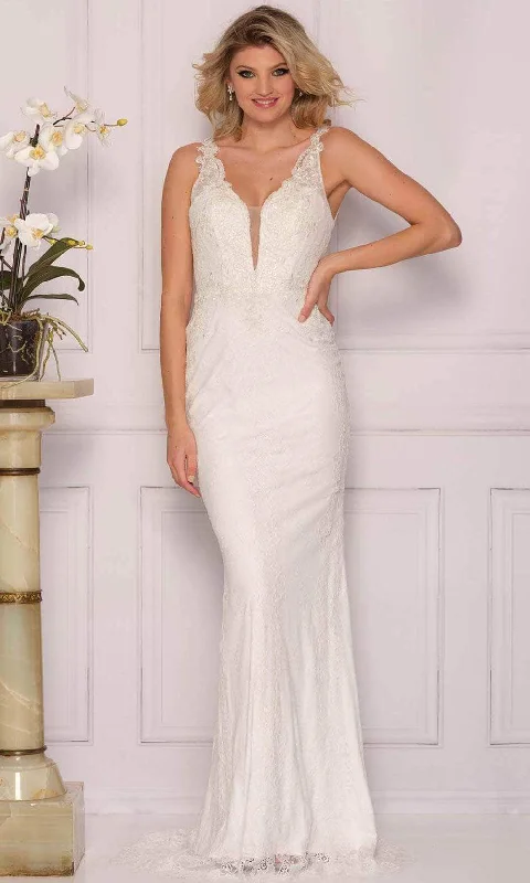 Discover Promotions Classic Charm Dave & Johnny Bridal A10311 - Sleeveless Laced Bridal Gown