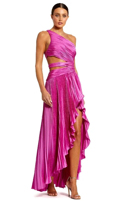 Modern Chic Discounts Subtle Sophistication Mac Duggal 49837 - Pleated Satin Evening Dress