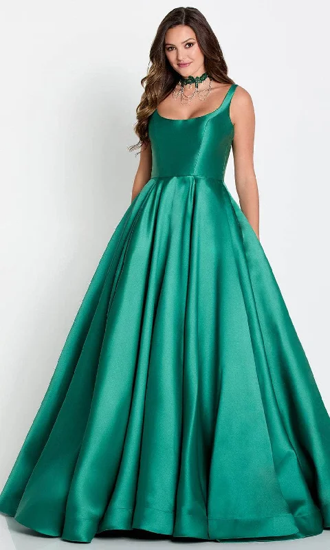 Exclusive Designer Style Deals Feminine Flow Ellie Wilde EW34130 - Scoop Neck Satin Prom Dress