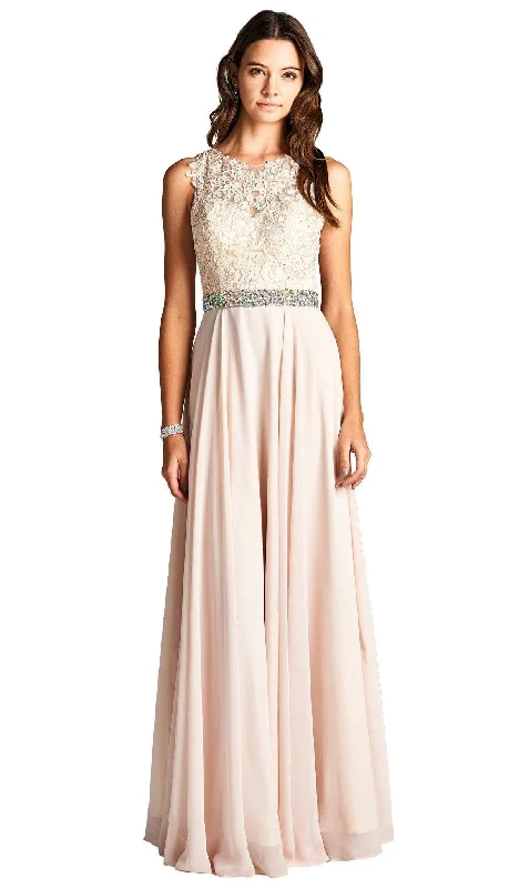 Sophisticated Street Style Offers Feminine Grace Aspeed Design - Floral Lace Jeweled Evening Dress