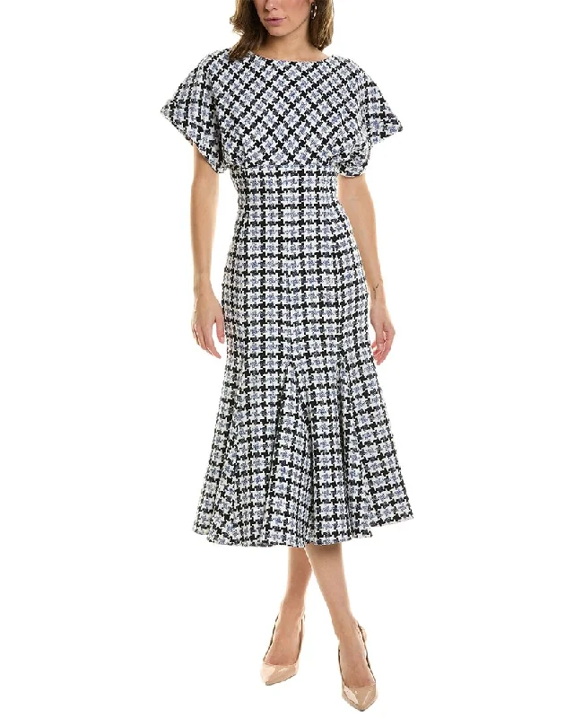 Limited Time Elegant Attire Carolina Herrera Fitted Wool-Blend Midi Dress