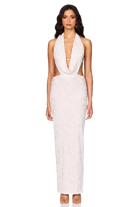 Premium Fashion Minimalist Elegant Nookie Isabella Maxi Dress - White