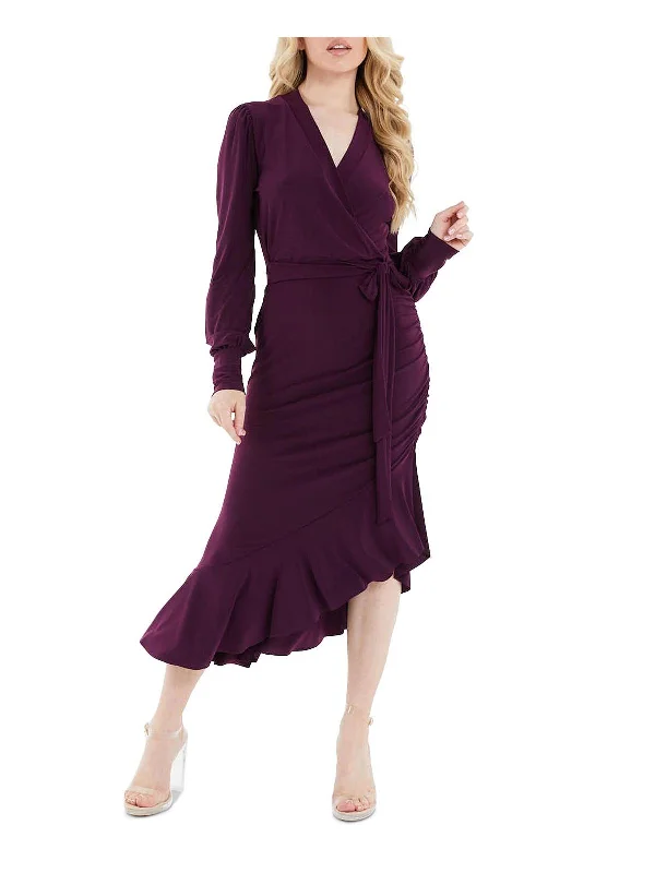 On-Trend Fashion Offers Sleek Design Womens S Polyester Midi Dress