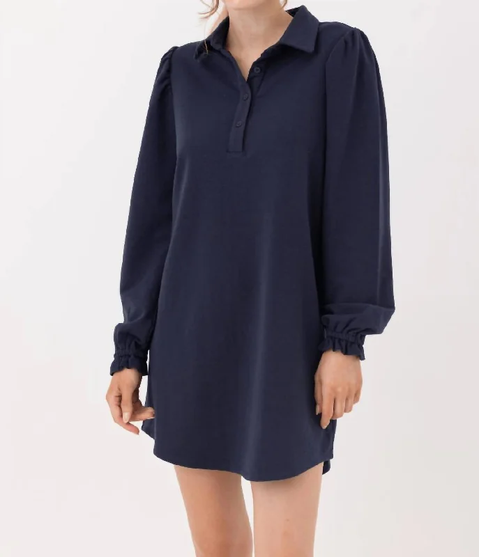 New In This Season Minimalist Office - Ready Style Kent Mini Dress In Navy