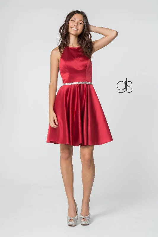 Hot Picks Dreamy Aesthetic Formal Satin Short Dress Cocktail Sale