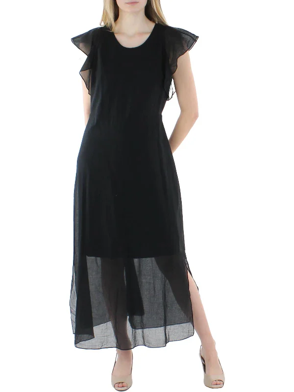 Avant-Garde Style Promotions Elegant Ensemble Womens Cotton Calf Midi Dress