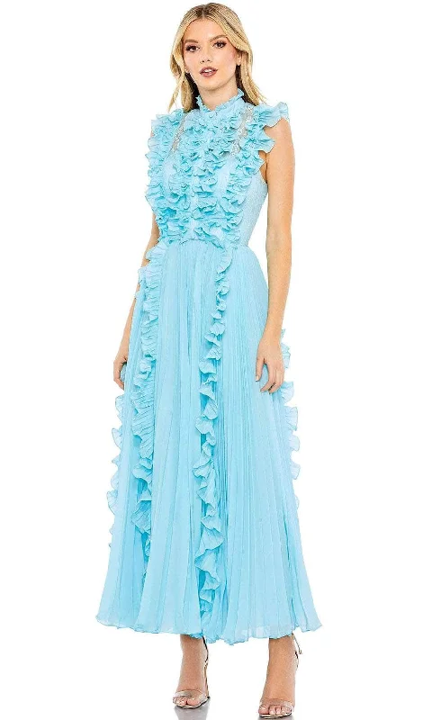 Budget-Friendly Fashion Romantic Detailing Mac Duggal 49543 - Sleeveless Ruffled A-Line Dress