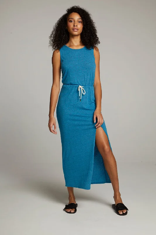 Effortless Style, Endless Impact Charming Silhouette Durangoo Blue Danube Maxi Dress