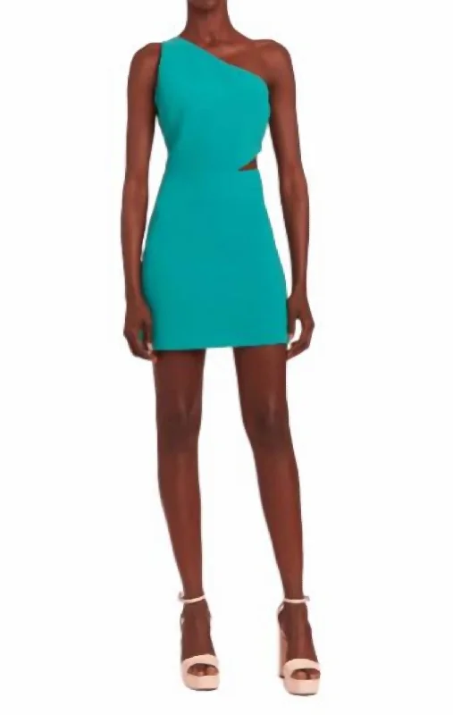 Absurdly Cheap Sale Luxury Comfort Bowen Mini Dress In Aqua Blue Green