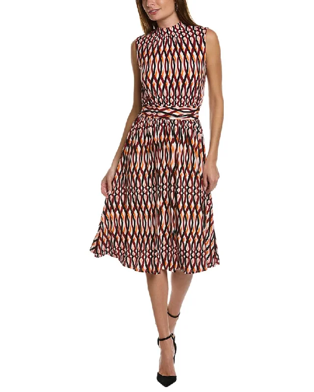 Fashion Sale Disco - Inspired Retro Dance Look Leota Retro Stripes Midi Dress