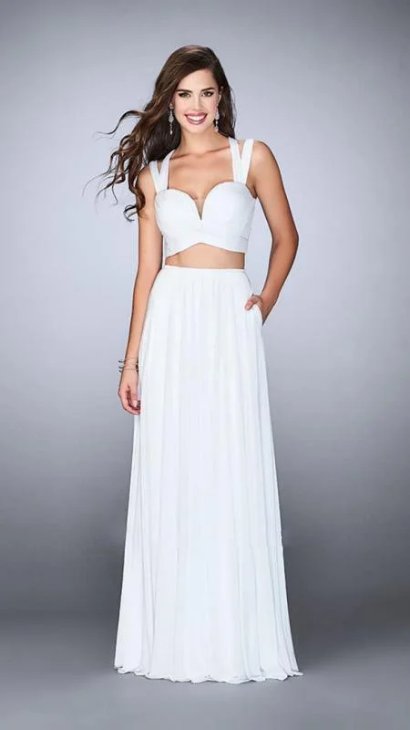 Forward Trendsetter Elegant Attire La Femme - 23940 Charming Sleeveless V-neck Two-piece Long Dress