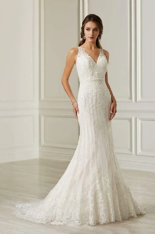 Laid-Back Fashion Offers Minimalist Office - Ready Style Adrianna Papell Platinum - 31106SC Sleeveless Lace Long Gown