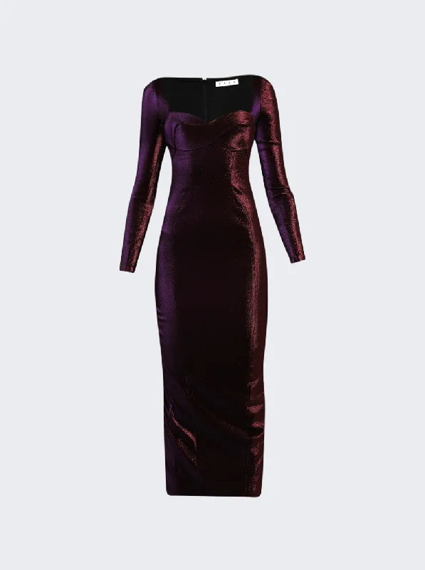 Stylish Deals Final Clearance Rope Cup Long Sleeve Midi Dress