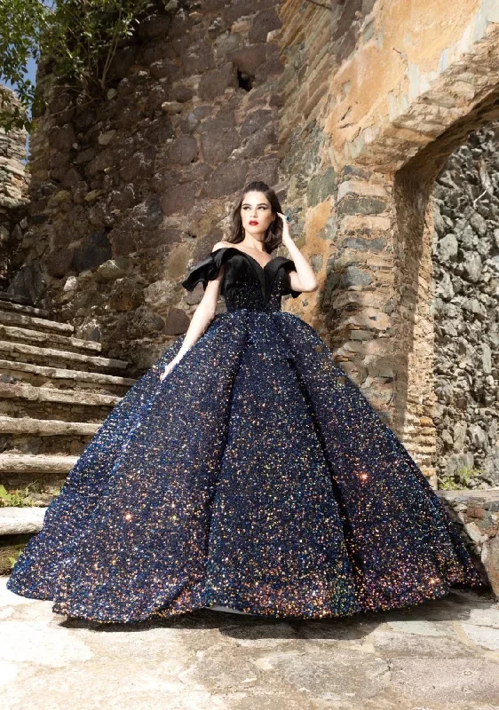 End Of Season Sale Vintage Look Black Mexican Quinceanera Dresses Ball Gown Off The Shoulder Sparkly Puffy Sweet 16 Dresses 15 Años