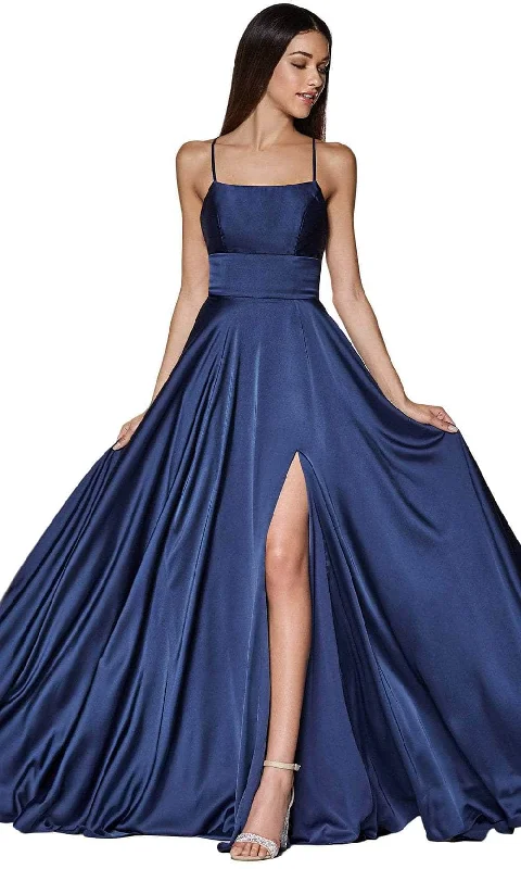 Limited Stock, Big Discounts Minimalist Elegant Cinderella Divine - CJ527 Long Crisscross Back Satin A-Line Dress