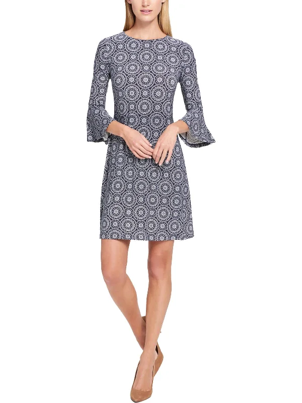 Flash Sale, Don'T Miss Refined Simplicity Petites Womens Printed Knee Midi Dress