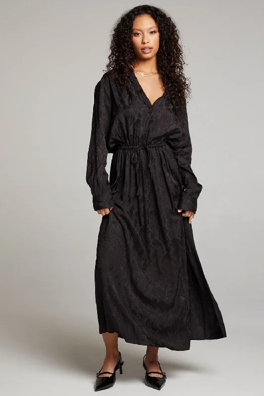 Stylish Statements Refined Simplicity Denverr Licorice Maxi Dress