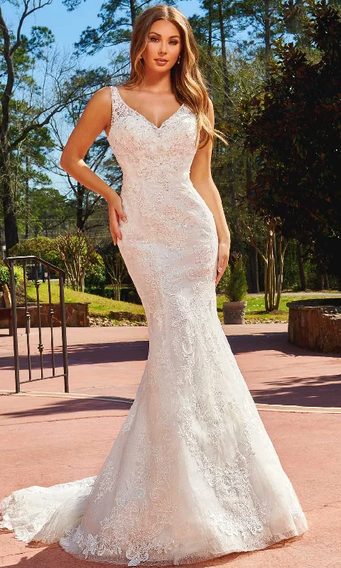 Fashion-Forward Offers Feminine Elegant Rachel Allan M822 - Scoop Back Lace Bridal Gown