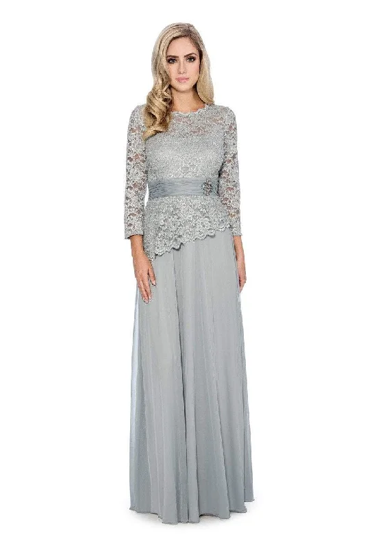 Exclusive Discount Modern Glamour Decode 1.8 - Long Sleeve Lace Peplum Evening Dress 184004SC