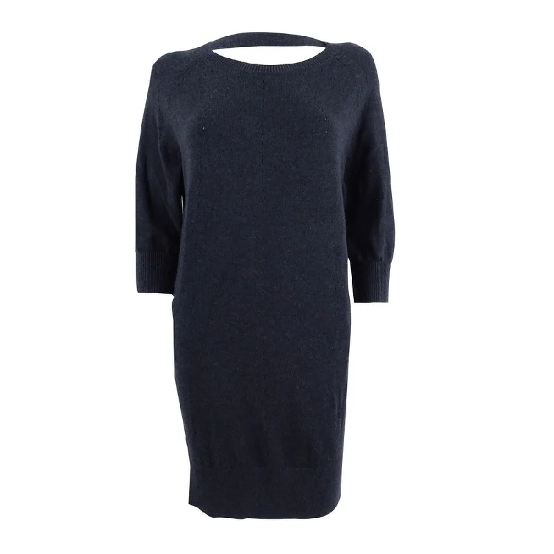 End Of Season Sale Elegant Ensemble Lauren Ralph Lauren Women's Long Sleeve Sweater Dress XS, Charcoal