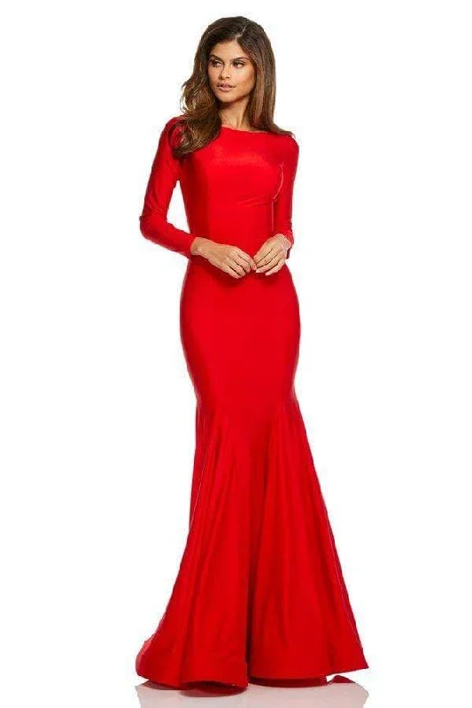 Chic Styles Artful Design Sherri Hill 52785 - Long Sleeve Trumpet Prom Dress