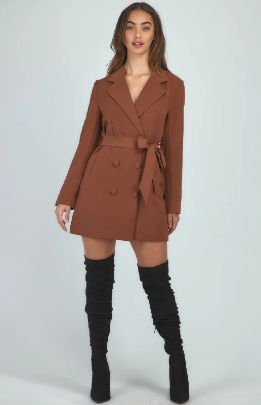 Discover Now Save on Classic Elegant Styles Blazer Dress With Button Details And Belt