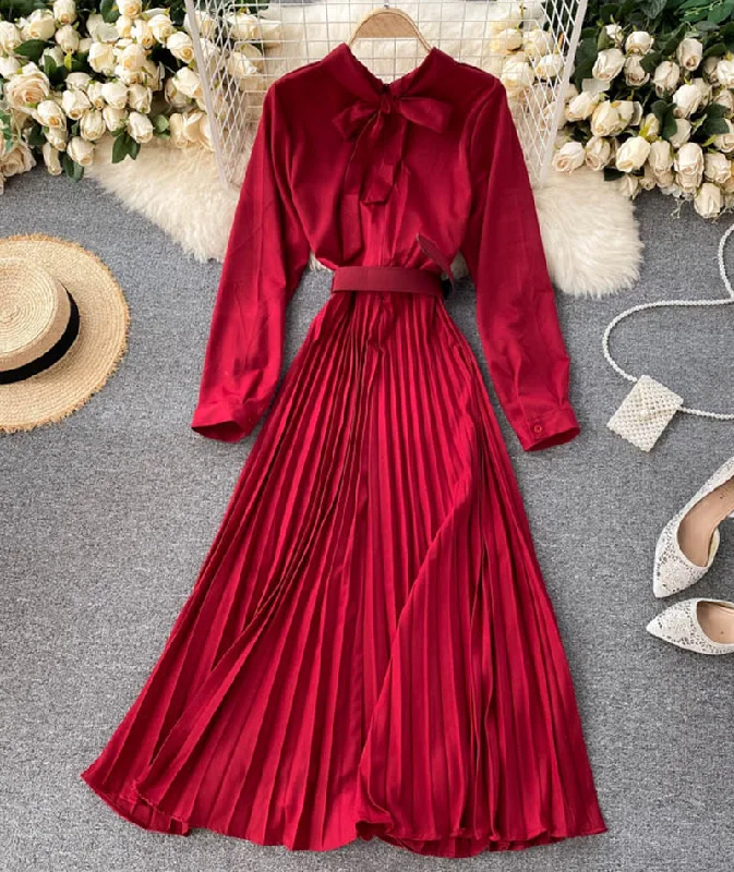 Flash Sale Fever Playful Elegance Simple A line long sleeve dress  979